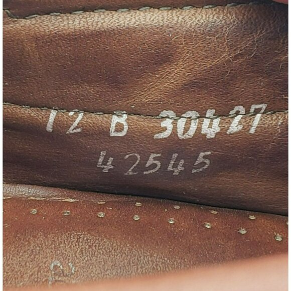 Allen Edmonds Millbridge Brown Leather Boat Shoes 12 B Goodyear Soles Broke Lace main image 9